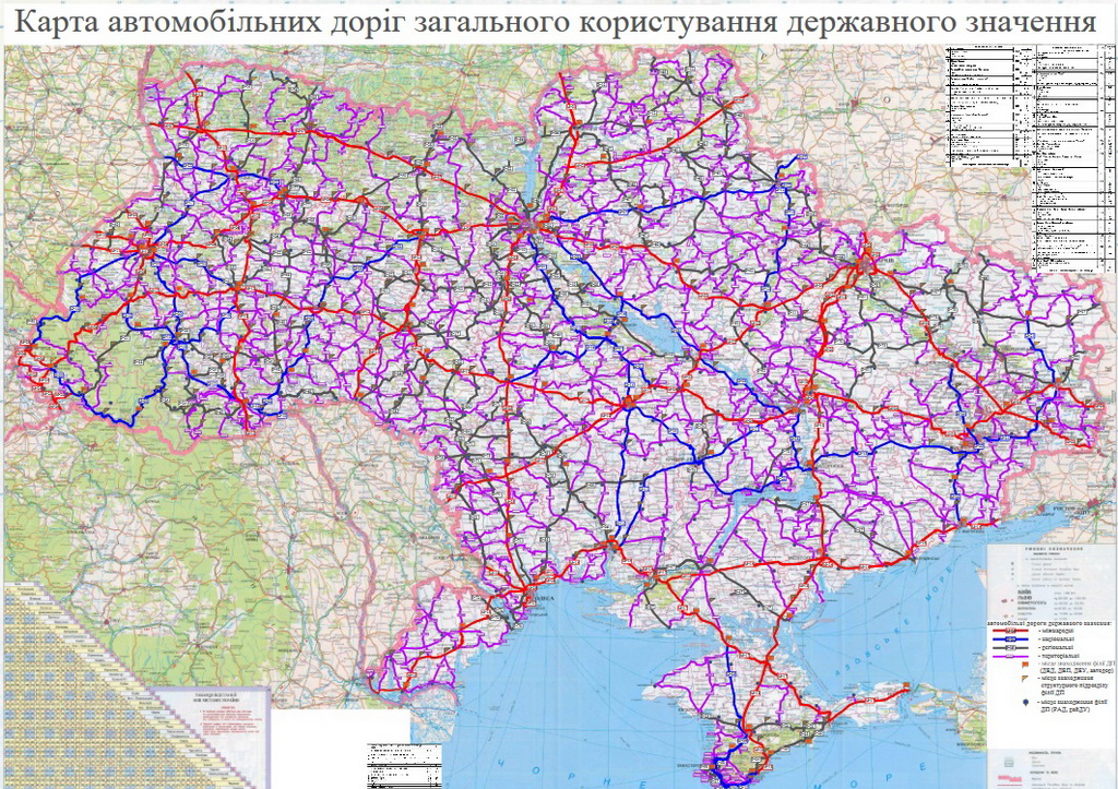 Карта автодорог россии с километражем