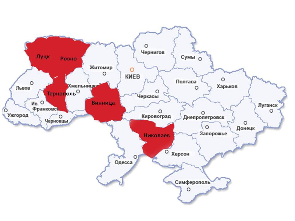 Карта аварийности дорог Украины