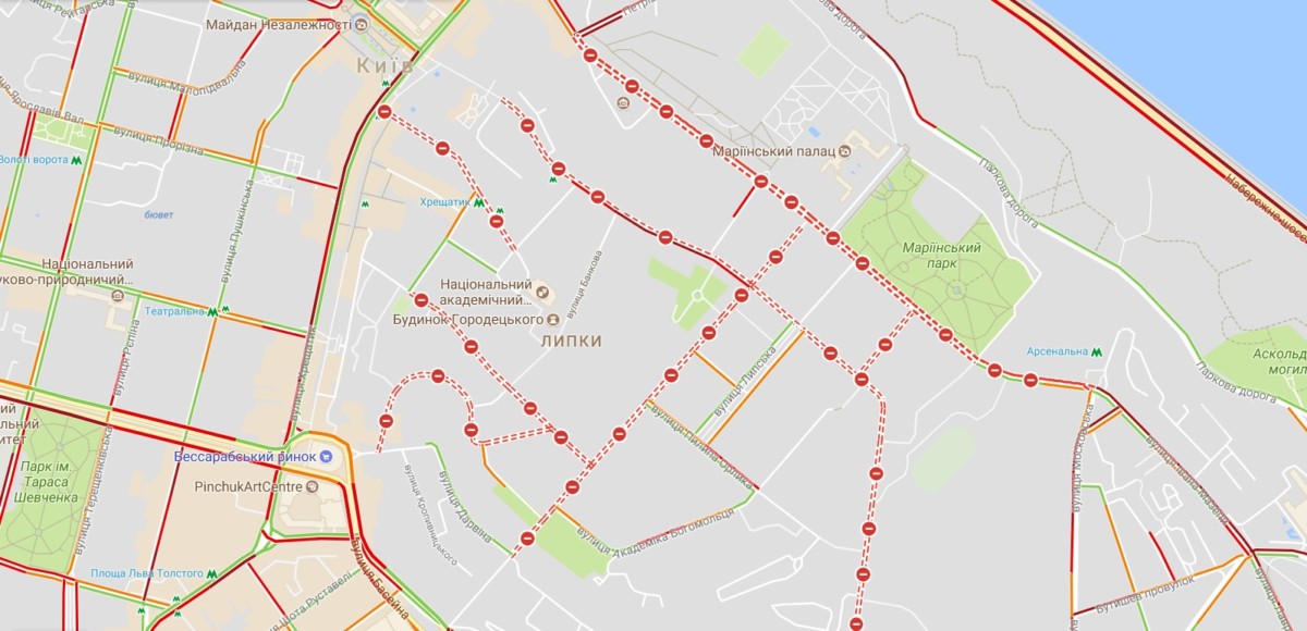 Протесты в Киеве: столица остановилась в огромных заторах