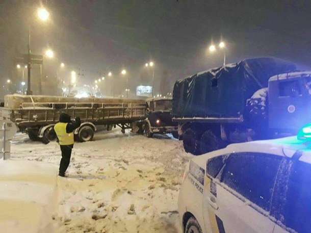 Снегопад в Украине: